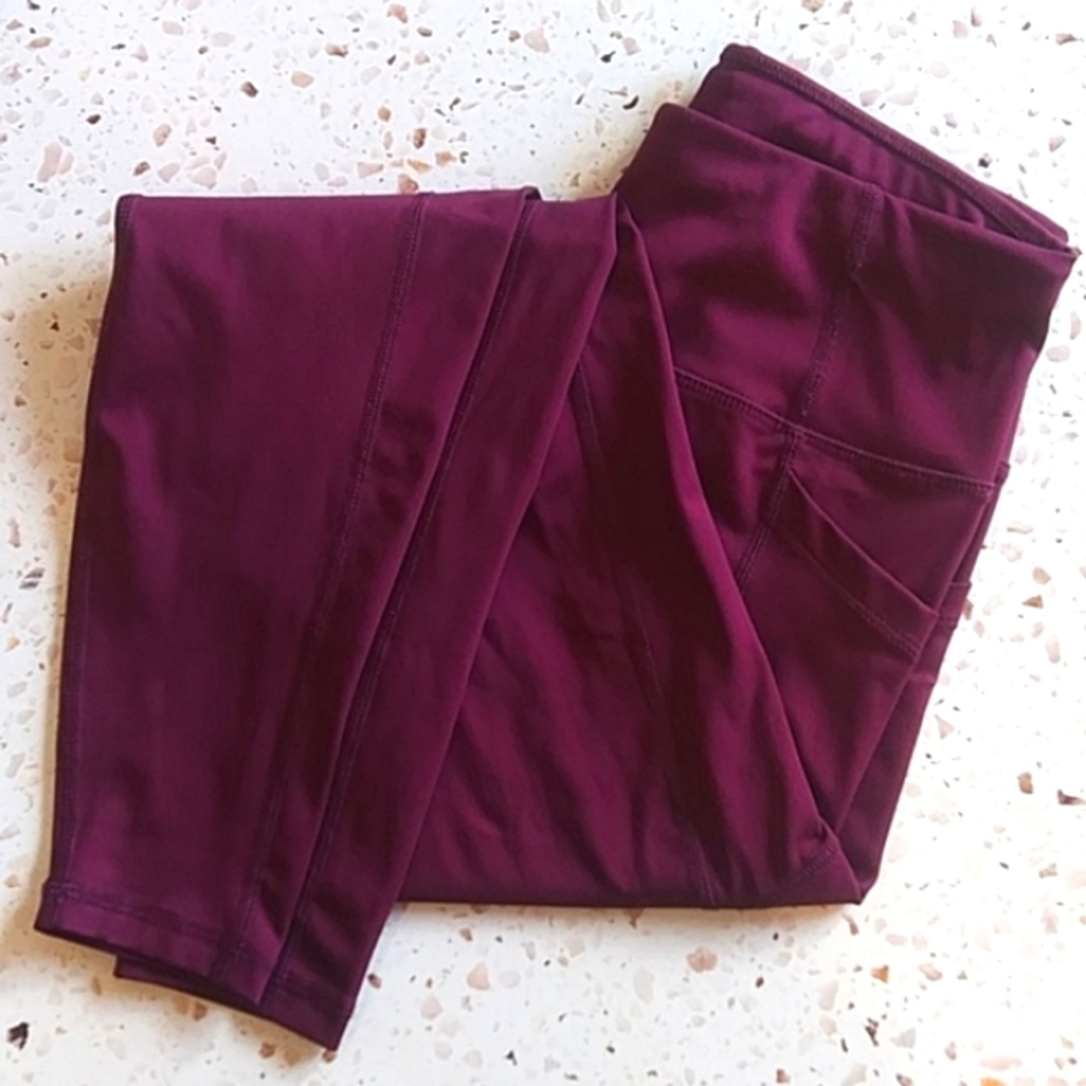 Avia | Burgundy Athletic Leggings | S (4-6)